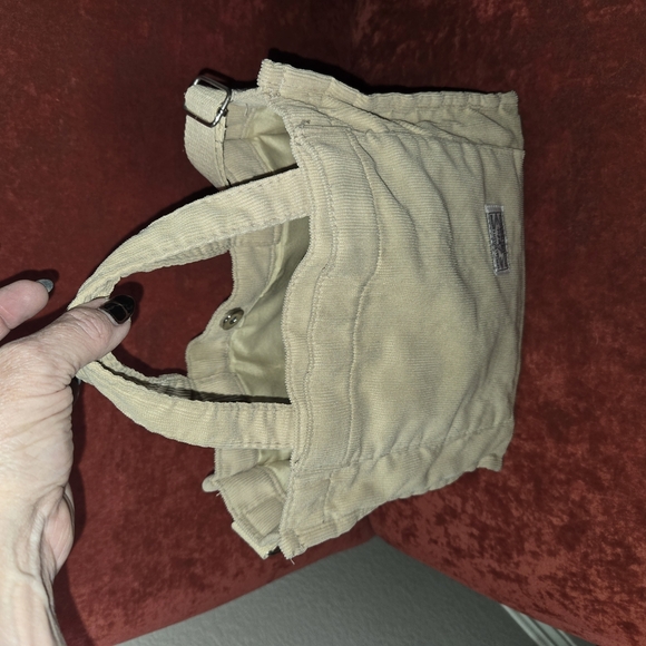 Corduroy Canvas Crossbody/Shoulder/Hand Bag by Letu Multi-Use Unisex Khaki - Picture 12 of 12